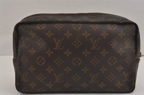 Auth Louis Vuitton Monogram Trousse Toilette 28 Clutch Bag M47522 LV Junk 9731J Fashion