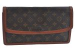 Auth Louis Vuitton Monogram Pochette Dame GM Clutch Hand Bag Old Model LV K8763 Supply