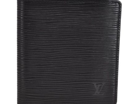 Auth Louis Vuitton Epi Porte Billets 6 Cartes Credit Wallet M63312 Black 9207J Online