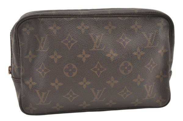 Auth Louis Vuitton Monogram Trousse Toilette 23 Clutch Bag M47524 LV Junk 1598K Cheap