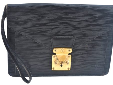 Auth Louis Vuitton Epi Pochette Sellier Dragonne Clutch Bag Black Junk K9965 Cheap