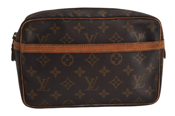 Authentic Louis Vuitton Monogram Compiegne 23 Clutch Hand Bag M51847 LV 0291K Supply