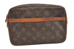 Authentic Louis Vuitton Monogram Compiegne 23 Clutch Hand Bag M51847 LV 1216K Online Hot Sale