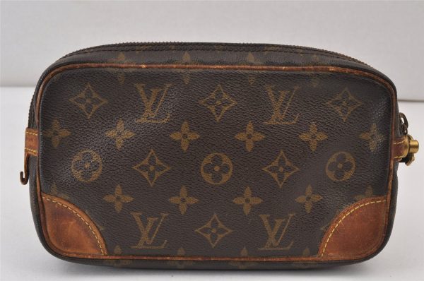 Authentic Louis Vuitton Monogram Marly Dragonne PM M51827 Clutch Hand Bag 1237K Cheap