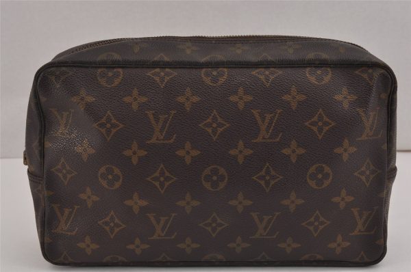 Auth Louis Vuitton Monogram Trousse Toilette 28 Clutch Bag M47522 LV Junk 9731J Fashion