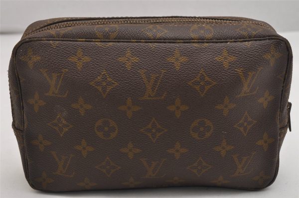 Auth Louis Vuitton Monogram Trousse Toilette 23 Clutch Hand Bag Old Model 1508K Online Sale