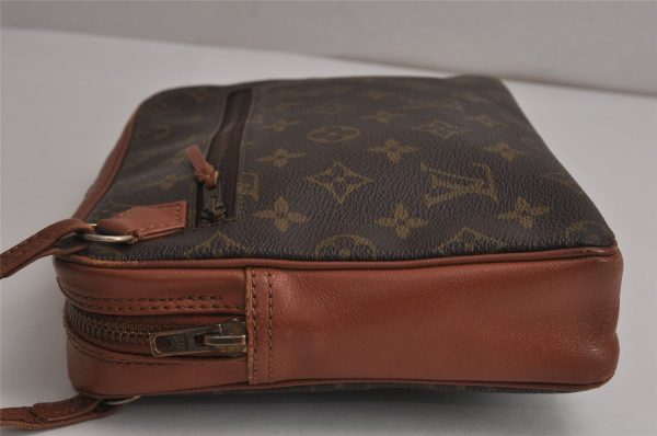 Authentic Louis Vuitton Monogram Pochette Sport Clutch Hand Bag Old Model 0447K For Sale