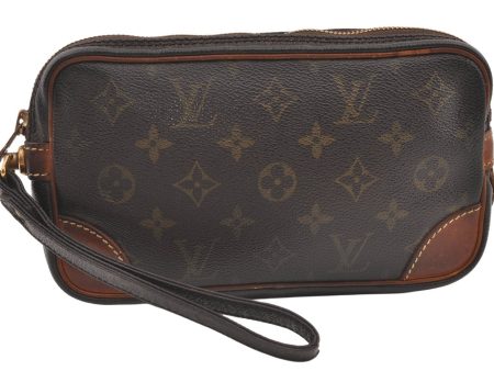 Authentic Louis Vuitton Monogram Marly Dragonne PM M51827 Clutch Hand Bag 1577K Supply