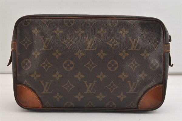 Authentic Louis Vuitton Monogram Compiegne 28 Clutch Hand Bag M51845 Junk 5800J For Cheap