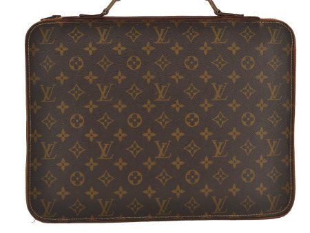 Authentic Louis Vuitton Monogram Briefcase Hand Bag Old Model LV Junk 8300J Online now