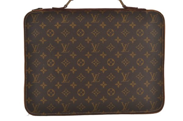 Authentic Louis Vuitton Monogram Briefcase Hand Bag Old Model LV Junk 8300J Online now