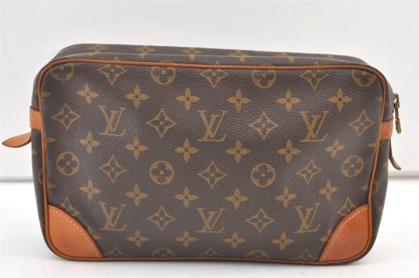 Authentic Louis Vuitton Monogram Compiegne 28 Clutch Hand Bag M51845 LV 1130K Hot on Sale