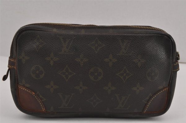 Auth Louis Vuitton Monogram Marly Dragonne PM Clutch Bag Old Model Junk 9489J on Sale