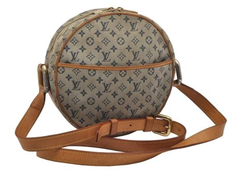 Auth Louis Vuitton Monogram Mini Jeanne GM Shoulder Cross Bag M92000 Blue 0712K Cheap