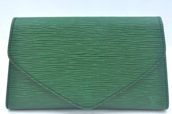 Authentic Louis Vuitton Epi Arts Deco PM Clutch Hand Bag Green M52634 LV K9951 Supply