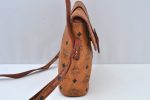 Authentic MCM Visetos Leather Vintage Shoulder Cross Body Bag Purse Brown K9825 For Sale