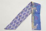 Authentic HERMES Twilly Scarf  Coup de Fouet au Bloc  Silk Light Purple 9144J Cheap