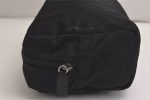 Authentic PRADA Vintage Nylon Tessuto Leather Clutch Hand Bag Purse Black 0489K Sale