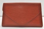 Authentic Louis Vuitton Epi Arts Deco Clutch Bag Brown M52633 LV 8303J For Discount