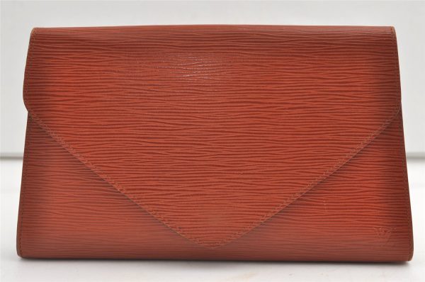 Authentic Louis Vuitton Epi Arts Deco Clutch Bag Brown M52633 LV 8303J For Discount