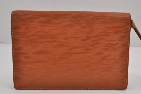 Auth Louis Vuitton Epi Pochette Sellier Dragonne Clutch Bag M52618 Brown 8933J For Discount