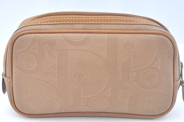 Authentic Christian Dior Trotter Pouch Purse PVC Leather Beige K9876 Online Sale