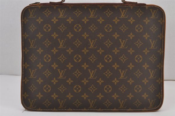 Authentic Louis Vuitton Monogram Briefcase Hand Bag Old Model LV Junk 8300J Online now