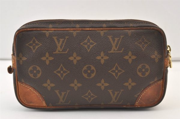 Authentic Louis Vuitton Monogram Marly Dragonne PM M51827 Clutch Hand Bag 9660J Supply