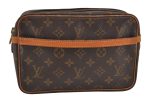 Authentic Louis Vuitton Monogram Compiegne 23 Clutch Hand Bag M51847 LV 8771J Online now