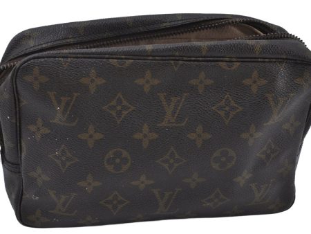 Auth Louis Vuitton Monogram Trousse Toilette 23 Clutch Hand Bag LV Junk K9713 Cheap