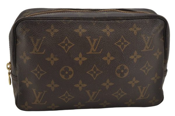 Auth Louis Vuitton Monogram Trousse Toilette 23 Clutch Hand Bag M47524 LV 0633K For Discount