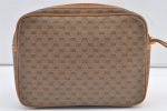 Authentic GUCCI Vintage Micro GG PVC Leather Clutch Hand Bag Purse Brown 8978J Online now