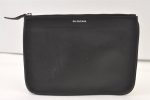 Authentic BALENCIAGA Everyday Clutch Bag Pouch Purse Leather 516358 Black 9825J Online Sale