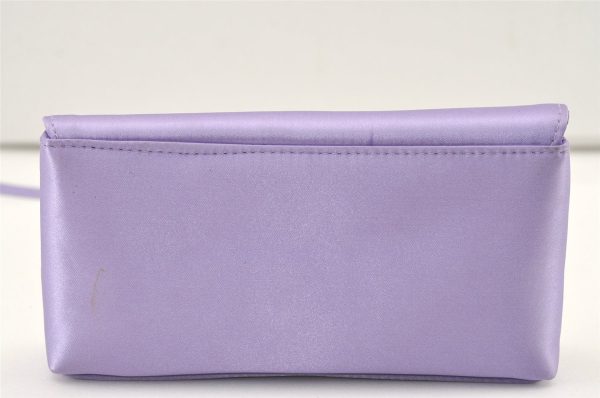 Authentic BVLGARI Vintage Clutch Hand Bag Pouch Purse Polyester Purple 0209K Online Sale