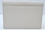 Authentic YVES SAINT LAURENT Clutch Hand Bag Purse Leather White K9837 Supply