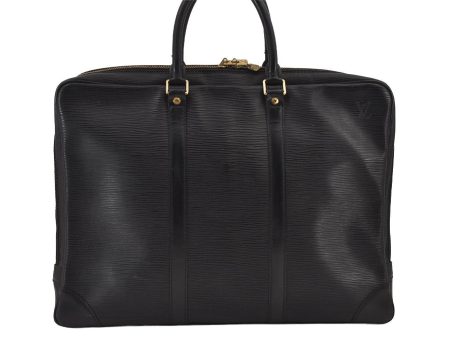 Authentic Louis Vuitton Epi Porte Documents Voyage Briefcase M59162 Black 7134J For Discount