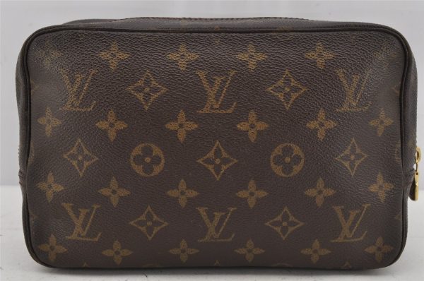 Auth Louis Vuitton Monogram Trousse Toilette 23 Clutch Hand Bag M47524 LV 0633K For Discount