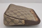 Authentic GUCCI Shoulder Cross Clutch Bag Purse GG PVC Leather Brown Junk 6340J Online