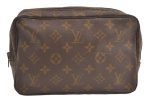 Auth Louis Vuitton Monogram Trousse Toilette 23 Clutch Hand Bag Old Model 9043J Cheap