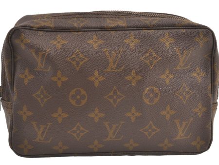 Auth Louis Vuitton Monogram Trousse Toilette 23 Clutch Hand Bag Old Model 9043J Cheap