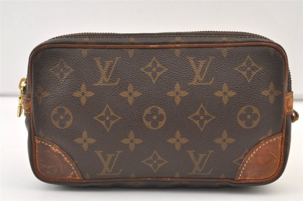 Authentic Louis Vuitton Monogram Marly Dragonne PM M51827 Clutch Hand Bag 9660J Supply