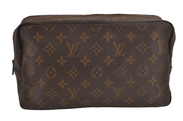 Auth Louis Vuitton Monogram Trousse Toilette 28 Clutch Bag Old Model Junk 6378J Online now