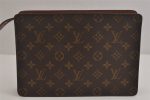 Authentic Louis Vuitton Monogram Pochette Homme Clutch Hand Bag M51795 LV 6370J Online Sale