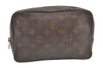 Auth Louis Vuitton Monogram Trousse Toilette 23 Clutch Hand Bag M47524 LV 1610K Discount