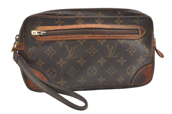 Authentic Louis Vuitton Monogram Marly Dragonne GM M51825 Clutch Hand Bag 0427K For Cheap