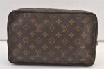 Auth Louis Vuitton Monogram Trousse Toilette 28 Clutch Hand Bag M47522 LV 9435J For Cheap