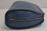 Authentic Louis Vuitton Epi Dauphine GM Cosmetic Pouch Blue M48435 Junk 7758J on Sale