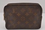 Auth Louis Vuitton Monogram Trousse Toilette 18 Clutch Hand Bag Old Model 8459J Online