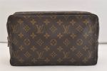 Auth Louis Vuitton Monogram Trousse Toilette 28 Clutch Hand Bag M47522 LV 5782J Supply