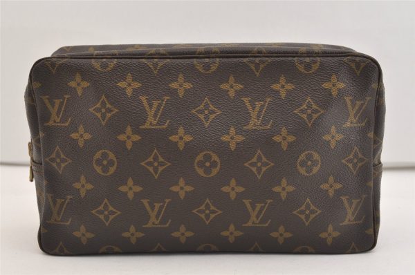 Auth Louis Vuitton Monogram Trousse Toilette 28 Clutch Hand Bag M47522 LV 5782J Supply